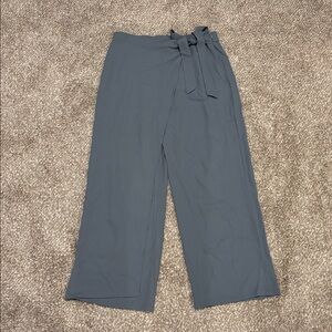 Halara Wide Leg Tie Waist Pants – Gray – Size XL (A26)